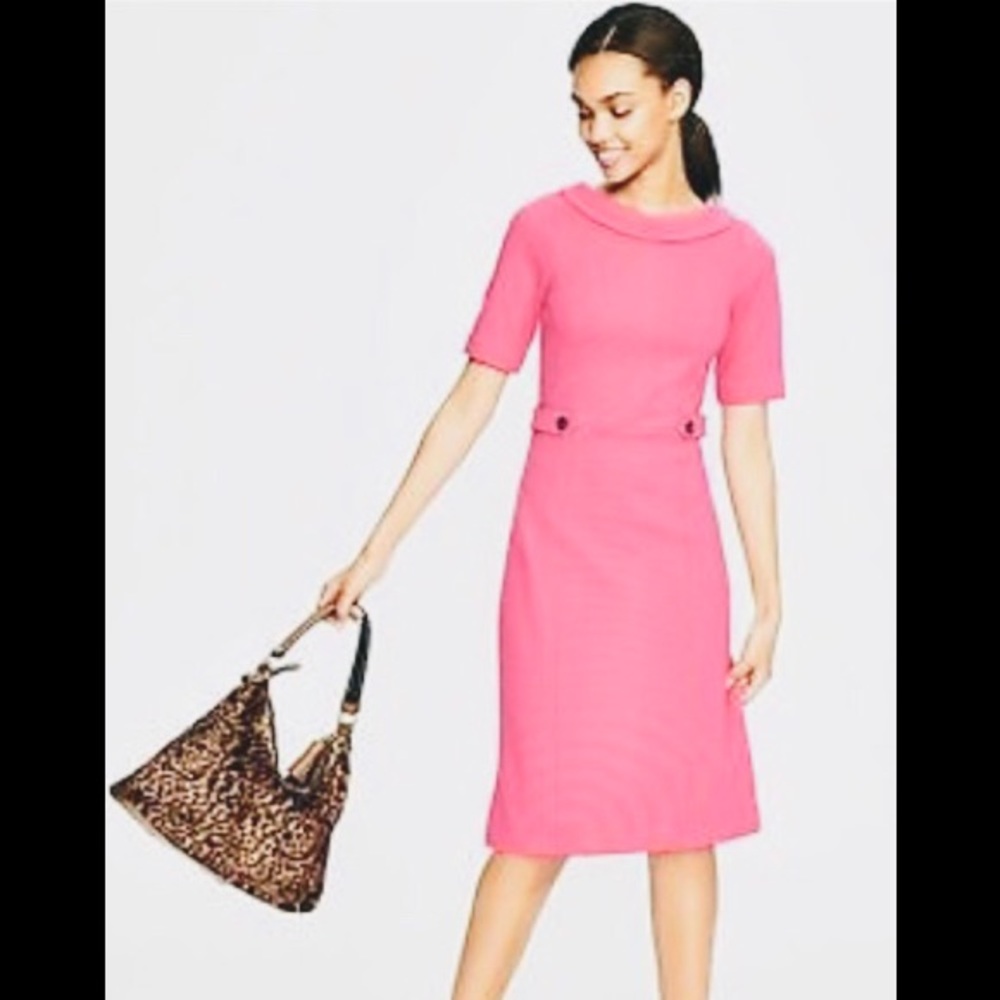 Boden Betty Pink Ottoman Dress- Retro Style-Lk New
